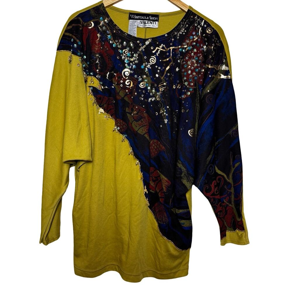 Vintage 80s/90s Whittall & Shon Valenti Abstract Blouse Size: Large